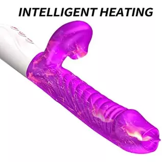 Thrusting Rabbit Vibrator for Women, G Spot Dildo Vibrator 7 Clitoris Stimulator Vibrator 3 in 1 Rechargeable Heating Anal Dildo Thrusting Rabbit Vibrator for Women, G Spot Dildo Vibrator 7 Clitoris Stimulator Vibrator 3 in 1 Rechargeable Heating Anal Dildo