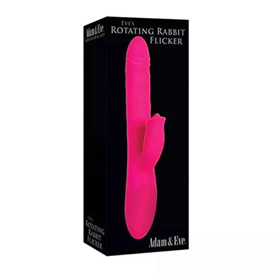 Adam & Eve Eve’s Rechargeable Rabbit Vibrator with Flicking Clitoral Stimulator, Pink | Thrusting & Rotating Waterproof Silicone Adam & Eve Eve’s Rechargeable Rabbit Vibrator with Flicking Clitoral Stimulator, Pink | Thrusting & Rotating Waterproof Silicone