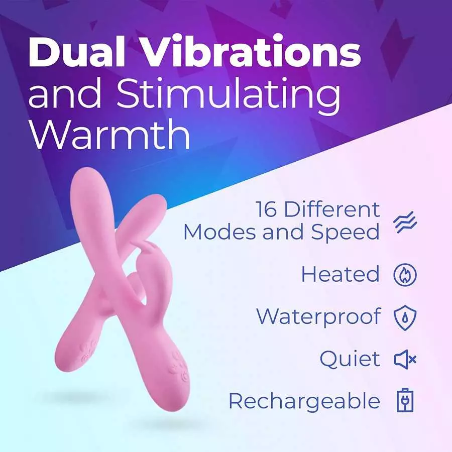 Rabbit Vibrator for Intense Pleasure, Portable Powerful Vibrator for Men and Women, 16-Speed Rechargeable Massage Stick - Meet F