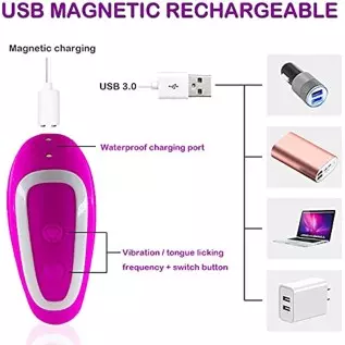 JINBYONE, Clitoral & Vagina G-Spot Rabbit Vibrator, Ultra Soft Bendable with Tongue Tickler Stimulation, Rechargeable Waterproof JINBYONE, Clitoral & Vagina G-Spot Rabbit Vibrator, Ultra Soft Bendable with Tongue Tickler Stimulation, Rechargeable Waterproof