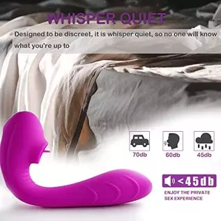 JINBYONE, Clitoral & Vagina G-Spot Rabbit Vibrator, Ultra Soft Bendable with Tongue Tickler Stimulation, Rechargeable Waterproof JINBYONE, Clitoral & Vagina G-Spot Rabbit Vibrator, Ultra Soft Bendable with Tongue Tickler Stimulation, Rechargeable Waterproof