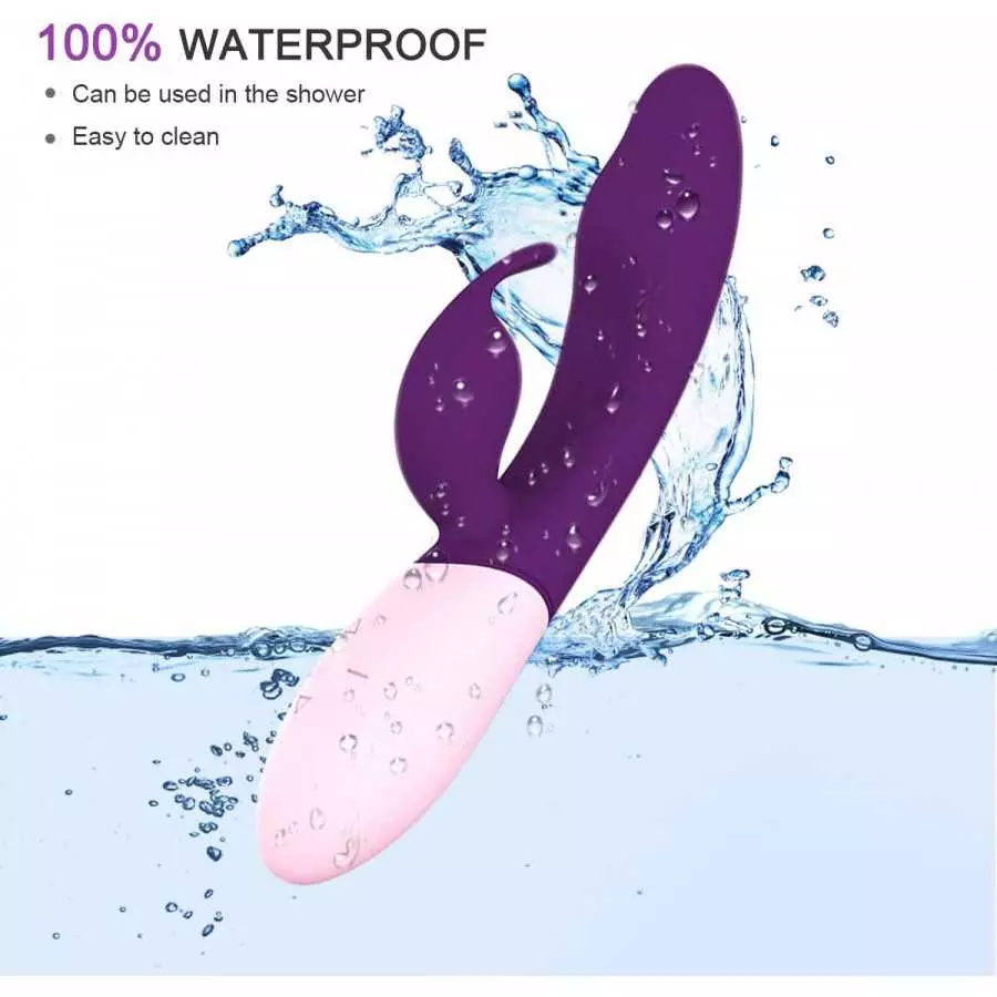 Heating Function G Spot Rabbit Vibrator, Rabbit Vibrator, Rabbit Thrusting Rotation Dildo G-Spot Vibrator Clit Massager Sex Toys