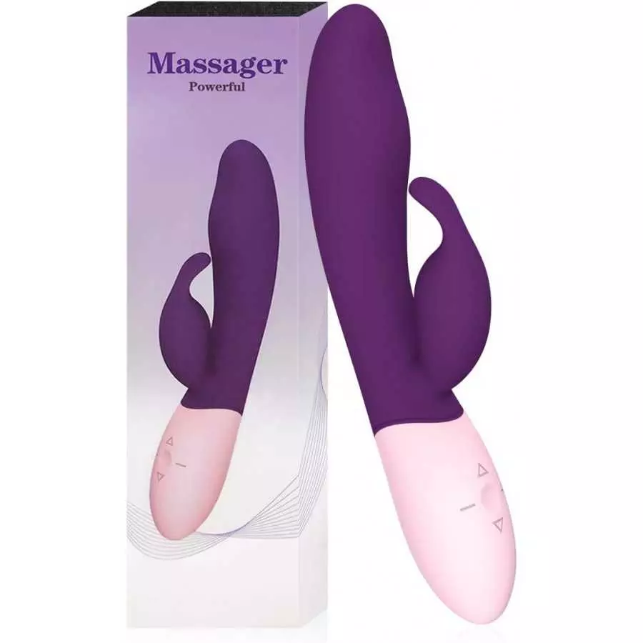 Heating Function G Spot Rabbit Vibrator, Rabbit Vibrator, Rabbit Thrusting Rotation Dildo G-Spot Vibrator Clit Massager Sex Toys