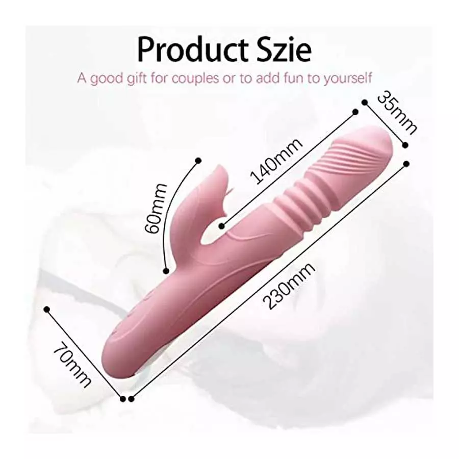 2022 New G Spot Rabbit Vibrator Dildo for Women, Bunny Ears Tongue Licking Clitorals Stimulator Vibrating Dildo Adult Sex Toys &