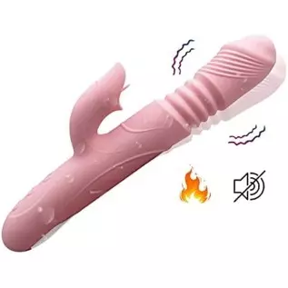 2022 New G Spot Rabbit Vibrator Dildo for Women, Bunny Ears Tongue Licking Clitorals Stimulator Vibrating Dildo Adult Sex Toys &
