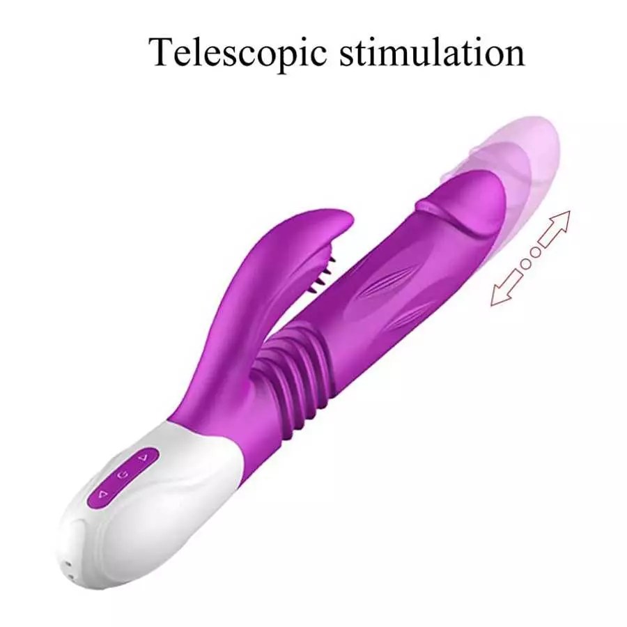 G Spot Rabbit Vibrator with Heating Function, Sex Toys for Clitoris G-spot Stimulation,Waterproof Dildo Vibrator with 9 Powerful