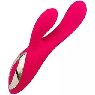 Leseox Clitoris Rabbit Vibrator, Dual Motors with 10 Vibration Modes, Waterproof and Rechargeable Dildo Massager for Clitoral G-