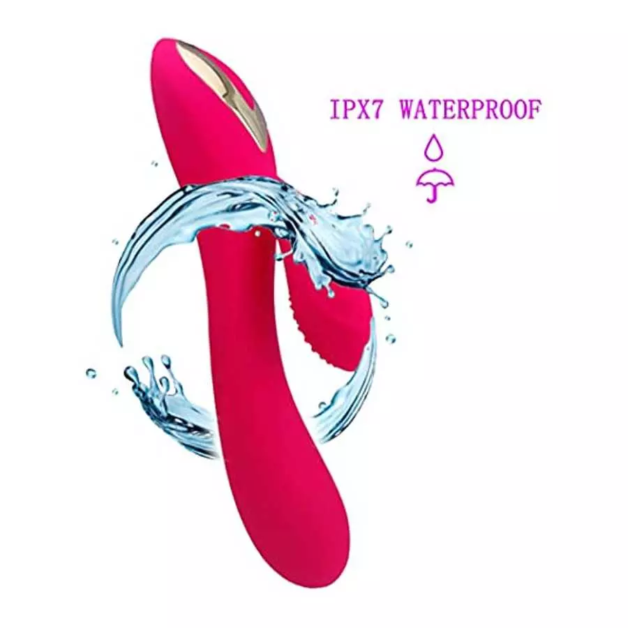 Leseox Clitoris Rabbit Vibrator, Dual Motors with 10 Vibration Modes, Waterproof and Rechargeable Dildo Massager for Clitoral G-