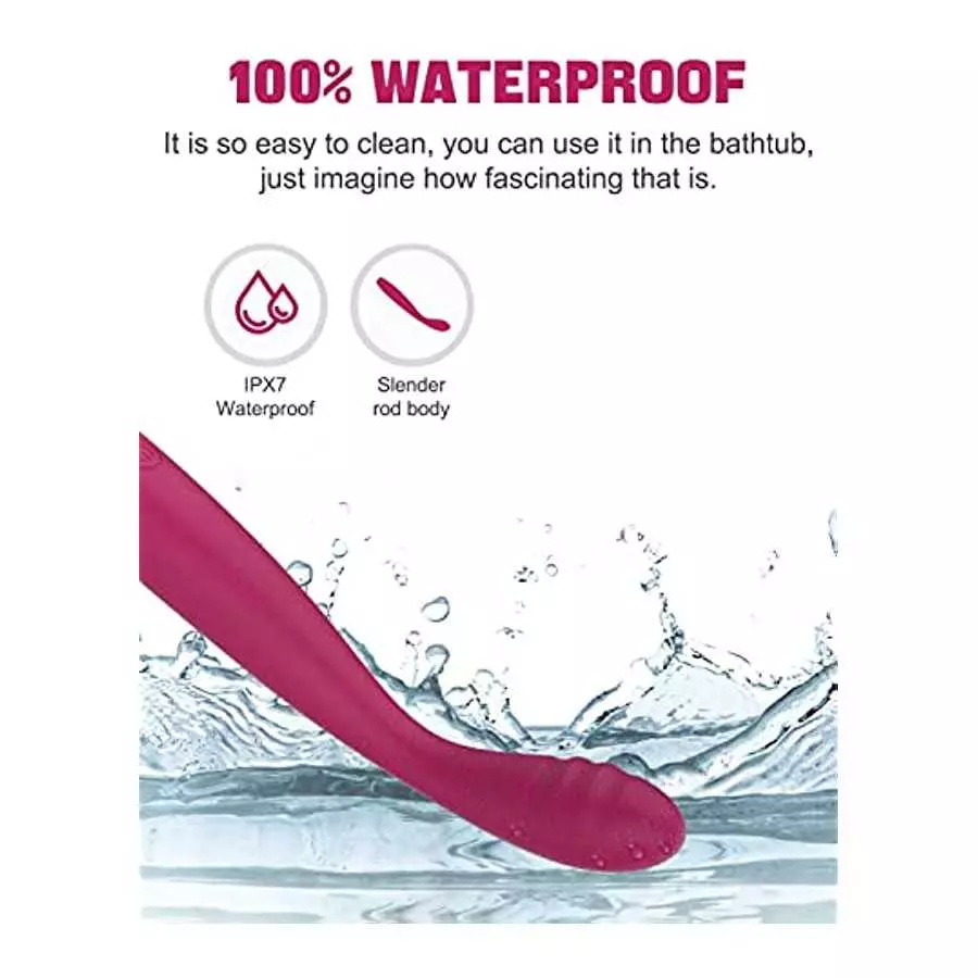 G Spot Rabbit Vibrator with Heating Function, Rose Sex Toys for Clitoris G-spot Stimulation,Waterproof Dildo Vibrator with 10 Po