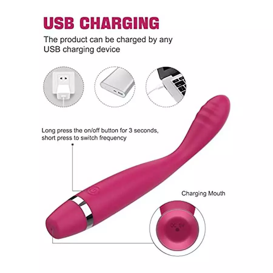 G Spot Rabbit Vibrator with Heating Function, Rose Sex Toys for Clitoris G-spot Stimulation,Waterproof Dildo Vibrator with 10 Po