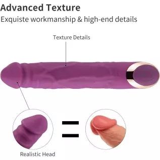 Eupher 8.5 Inch Rechargeable G Spot Dildo Vibrator,Realistic Dildo Vibrating Machine with 10 Vibrations,Quiet & Bendable Vaginal