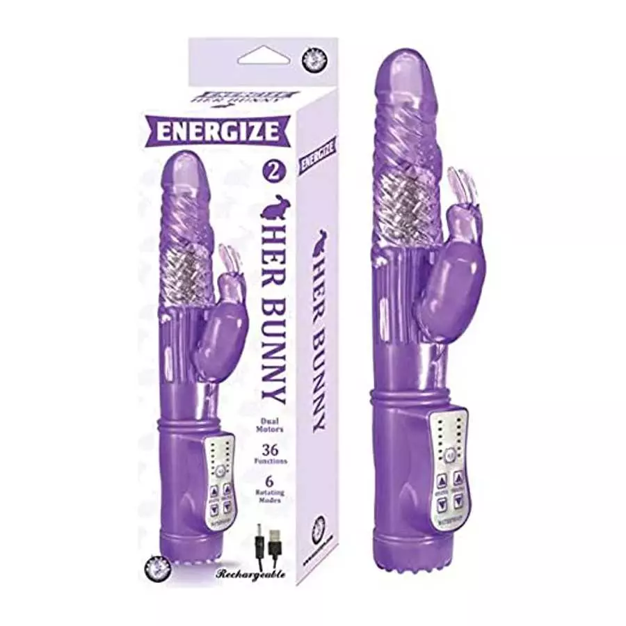 Nasstoys Energize Her Bunny 2 Purple Rabbit Vibrator Nasstoys Energize Her Bunny 2 Purple Rabbit Vibrator