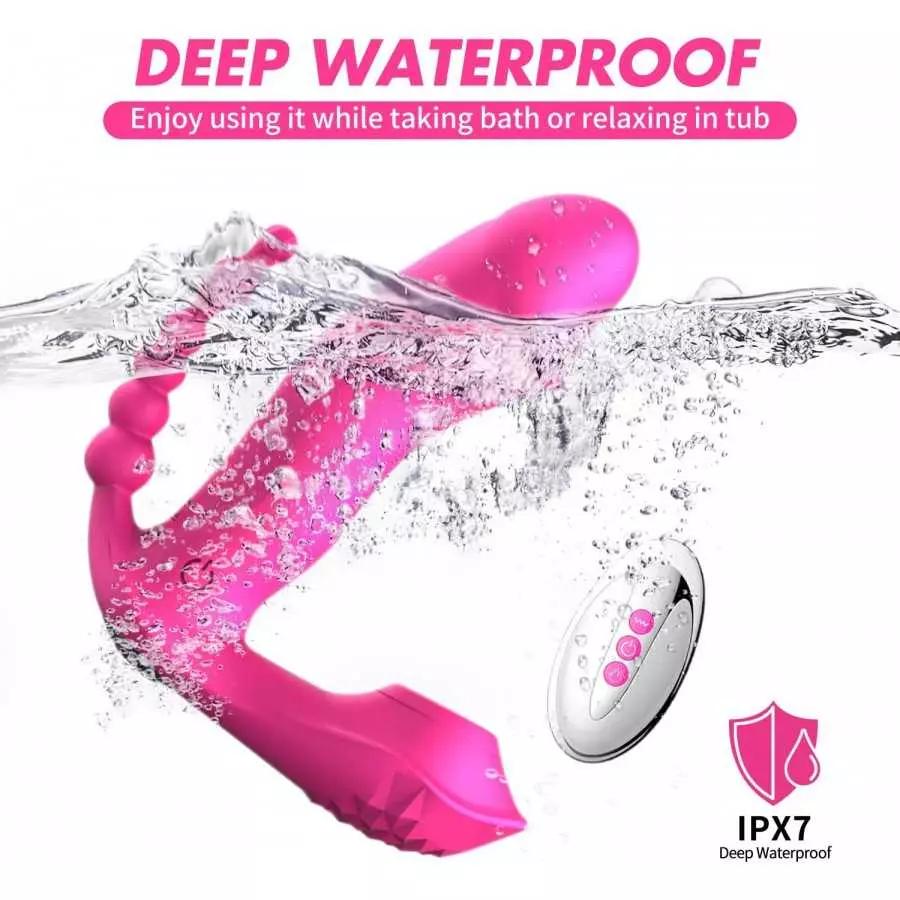 Rabbit Rose Toy Vibrator for Women - Bunny Ears for Clitoris G spot Stimulation,Waterproof Dildo Vibrator with 7 Powerful Vibrat