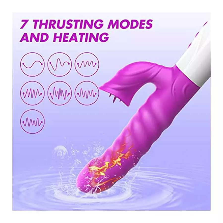 ISEYMI Spot Rabbit Vibrator Women Bunny Ears Clitoris G-spot Stimulation,Waterproof Dildo Vibrator 7 Powerful Vibrations Recharg