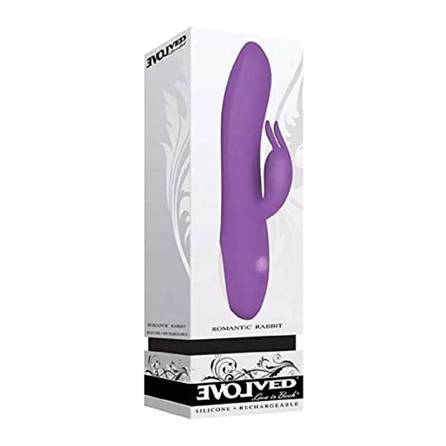 Evolved Novelties Rechargeable 10 Function Silicone Romantic Powerful Rabbit Vibrator, Purple Evolved Novelties Rechargeable 10 Function Silicone Romantic Powerful Rabbit Vibrator, Purple
