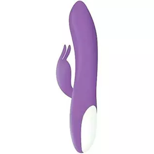 Evolved Novelties Rechargeable 10 Function Silicone Romantic Powerful Rabbit Vibrator, Purple