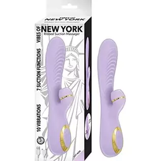 Vibes of New York Ribbed Suction Massager Lavender