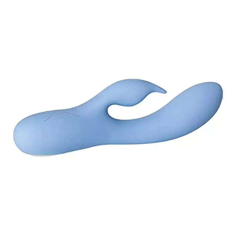 Evolved Novelties Rabbit Habit 8 Function Rechargeable Silicone Waterproof Vibrator, Blue Evolved Novelties Rabbit Habit 8 Function Rechargeable Silicone Waterproof Vibrator, Blue
