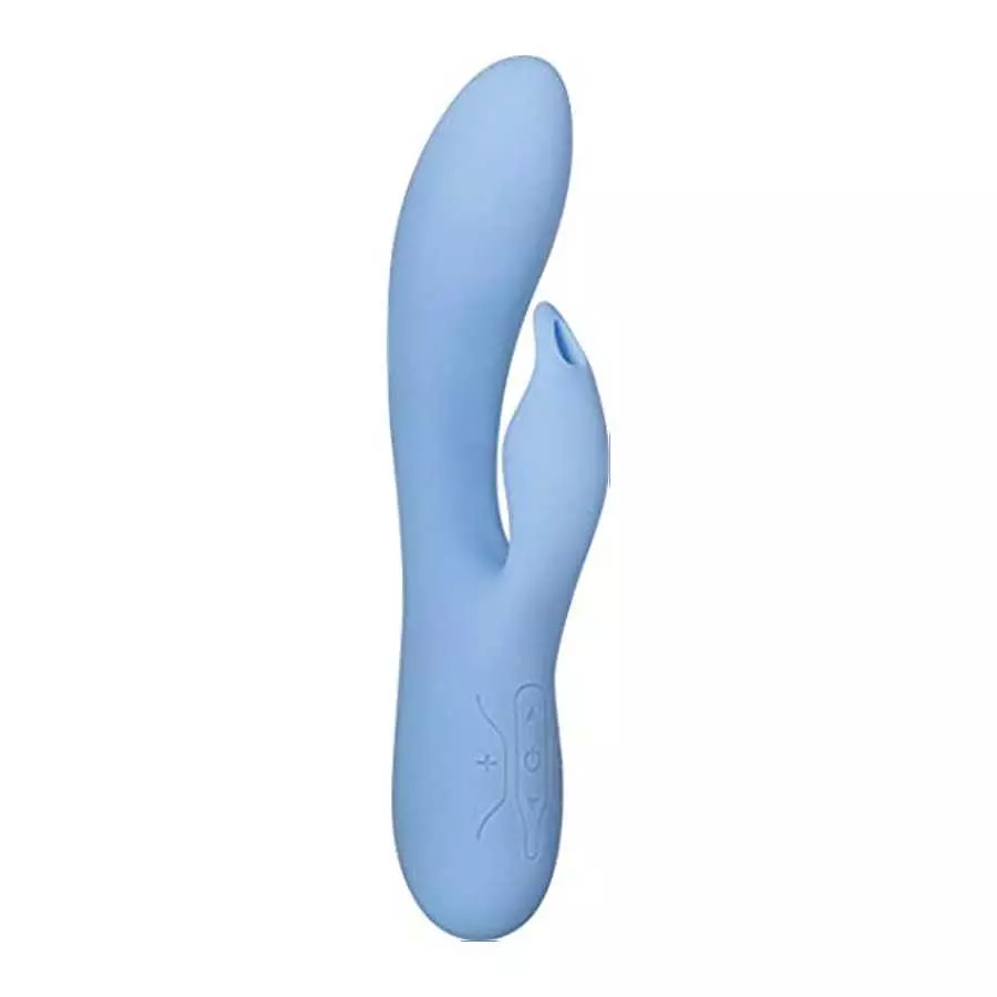Evolved Novelties Rabbit Habit 8 Function Rechargeable Silicone Waterproof Vibrator, Blue