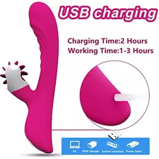 Rabbit Vibrator, Waterproof Dildo Vibrator with 9 G Spot Powerful Vibrations Modes, 6 Clitorals Licking Modes, Adult Sex Toy for Rabbit Vibrator, Waterproof Dildo Vibrator with 9 G Spot Powerful Vibrations Modes, 6 Clitorals Licking Modes, Adult Sex Toy for