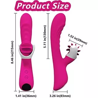 Rabbit Vibrator, Waterproof Dildo Vibrator with 9 G Spot Powerful Vibrations Modes, 6 Clitorals Licking Modes, Adult Sex Toy for Rabbit Vibrator, Waterproof Dildo Vibrator with 9 G Spot Powerful Vibrations Modes, 6 Clitorals Licking Modes, Adult Sex Toy for