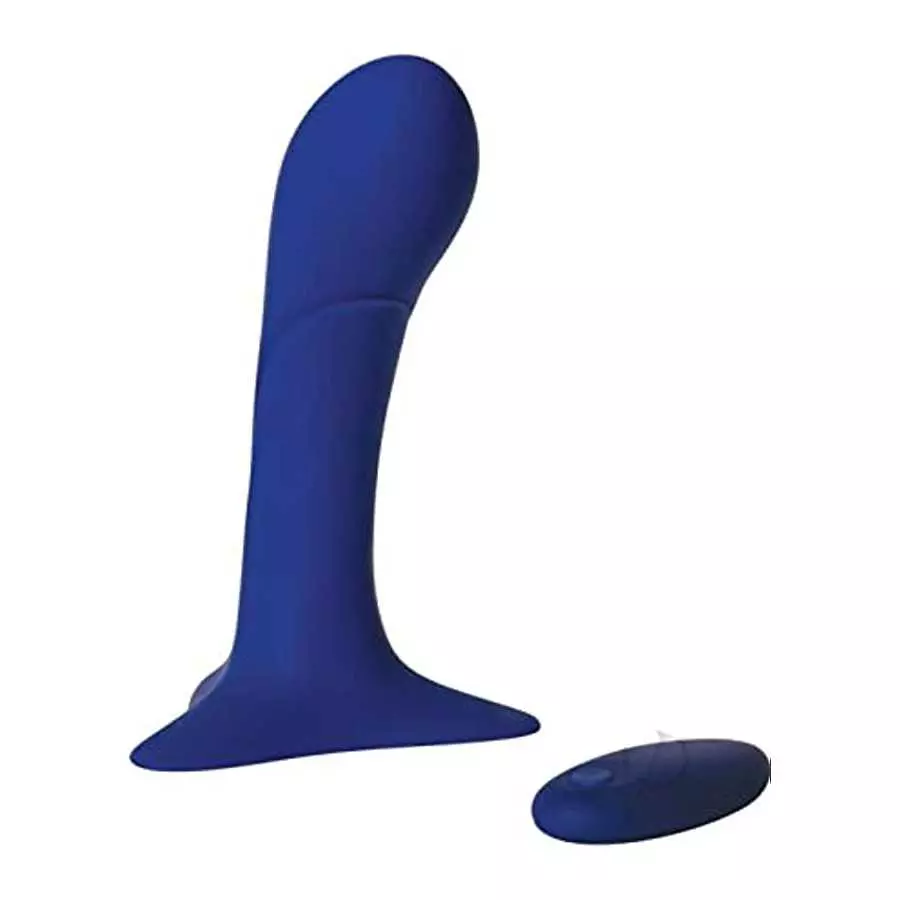 Evolved Novelties Blue Dream Wireless Remote Control Strap-on Silicone Rechargeable Vibrator
