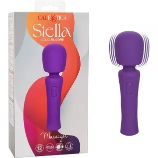 CalExotics Stella™ Liquid Silicone Dual Teaser – Premium Rechargeable Rabbit Massager Vibrator – Sex Toy for Women - Orange