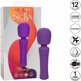 CalExotics Stella™ Liquid Silicone Dual Teaser – Premium Rechargeable Rabbit Massager Vibrator – Sex Toy for Women - Orange