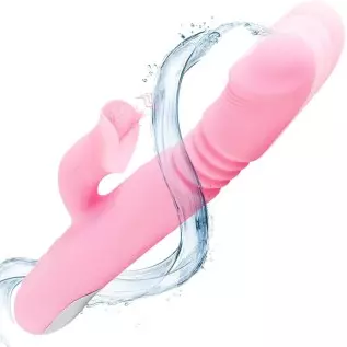 G Spot Rabbit Vibrator with Heating Function,Sex Toys for Clitoris,Waterproof Dildo Vibrator with 9 Powerful Vibrations Dual Mot