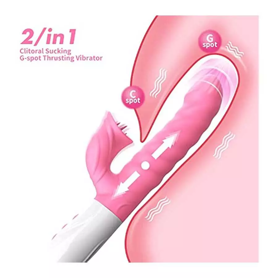 G Spot Rabbit Vibrator for Women Bunny Ears for Clitoris G-spot Stimulation,Waterproof Dildo Vibrator with 7 Powerful Vibrations