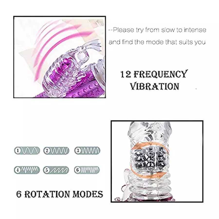 Realistic Vibrating Thrusting Dildo Vibrator Adult Sex Toy Clitorals Stimulator for Women Pleasure 12 Powerful Rotation Modes Re