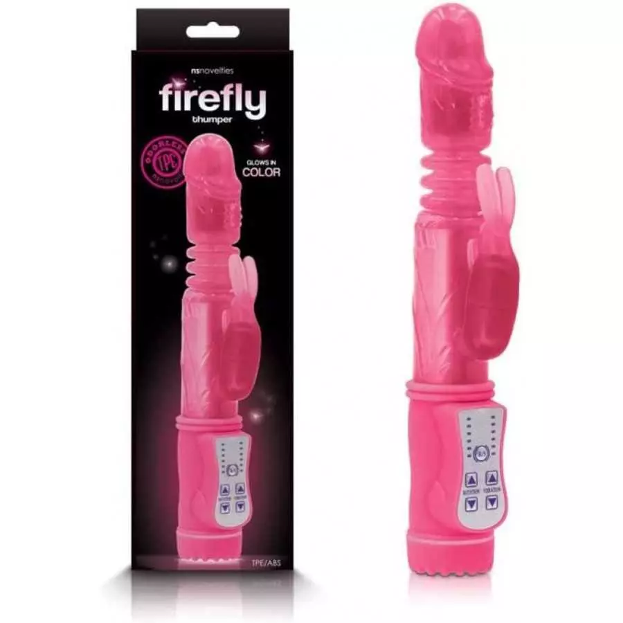 NS Novelties Firefly Thumper Glow in The Dark Thrusting & Rotating Rabbit Vibrator (Blue) NS Novelties Firefly Thumper Glow in The Dark Thrusting & Rotating Rabbit Vibrator (Blue)