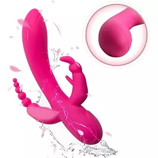 G-Spot Rabbit Anal Dildo Vibrator Adult Sex Toys with 7 Vibrating Modes for Women - Adorime Silicone Waterproof Rechargeable Cli