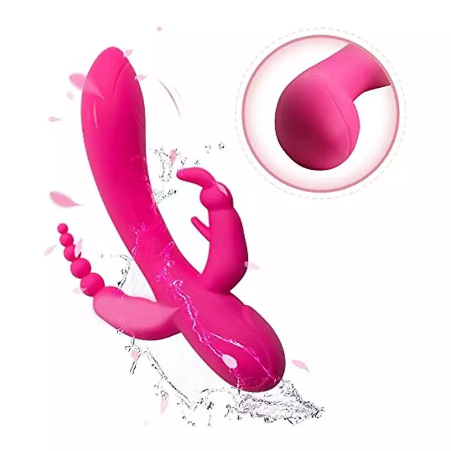 G-Spot Rabbit Anal Dildo Vibrator Adult Sex Toys with 7 Vibrating Modes for Women - Adorime Silicone Waterproof Rechargeable Cli