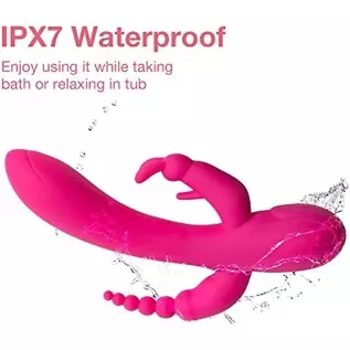 G-Spot Rabbit Anal Dildo Vibrator Adult Sex Toys with 7 Vibrating Modes for Women - Adorime Silicone Waterproof Rechargeable Cli