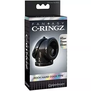 Pipedream Fantasy C-Ringz Rock Hard Cock Pipe Dildo, Black, 1 Pound Pipedream Fantasy C-Ringz Rock Hard Cock Pipe Dildo, Black, 1 Pound