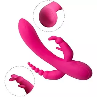 G-Spot Rabbit Anal Dildo Vibrator Adult Sex Toys with 7 Vibrating Modes for Women - Adorime Silicone Waterproof Rechargeable Cli
