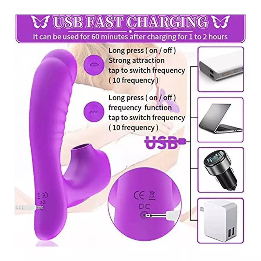 G-spot Dildo Vibrator Clitoris Licking Stimulator - Realistic Vibrating Dildos Clitoral Vaginal Adult Sex Toys with 10 Vibrating