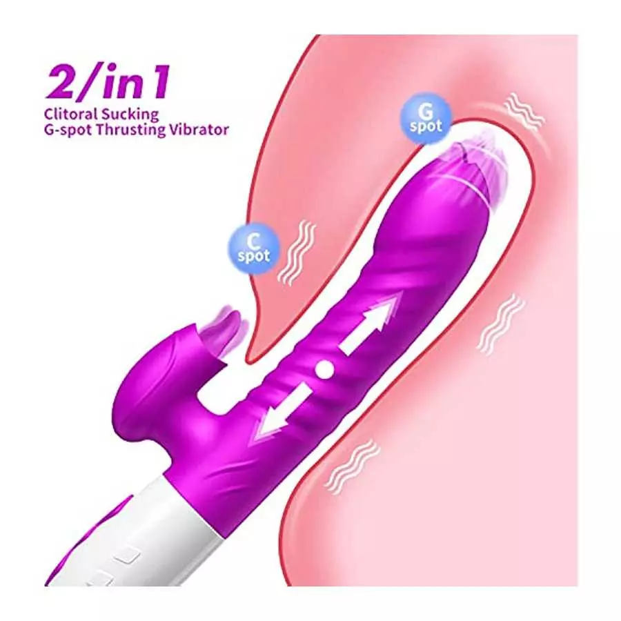 ISEYMI G Spot Rabbit Vibrator for Women Bunny Ears Clitoris G-spot Stimulation,Waterproof Dildo with 7 Powerful Vibrations Recha