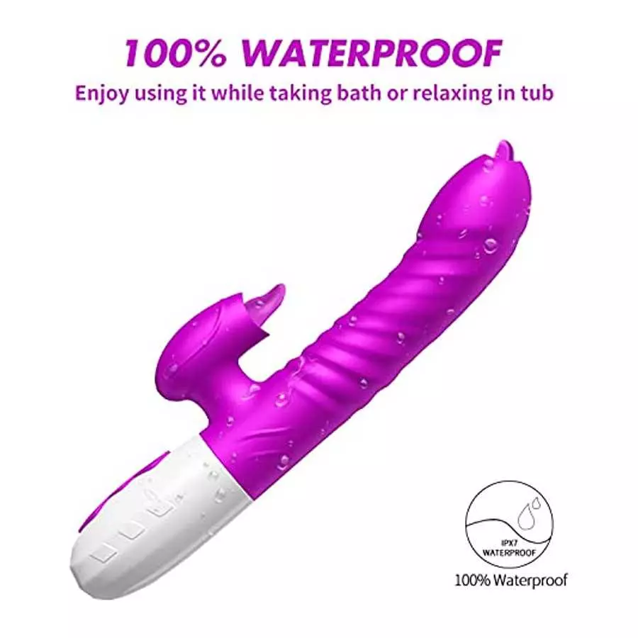 ISEYMI G Spot Rabbit Vibrator for Women Bunny Ears Clitoris G-spot Stimulation,Waterproof Dildo with 7 Powerful Vibrations Recha