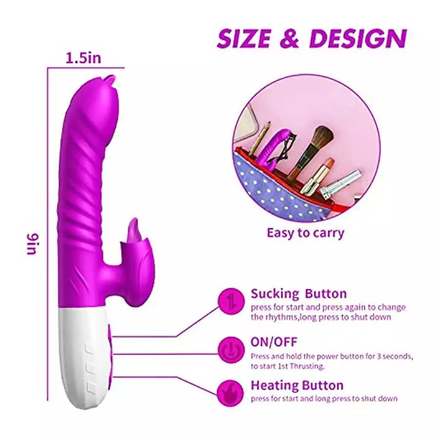 ISEYMI G Spot Rabbit Vibrator for Women Bunny Ears Clitoris G-spot Stimulation,Waterproof Dildo with 7 Powerful Vibrations Recha