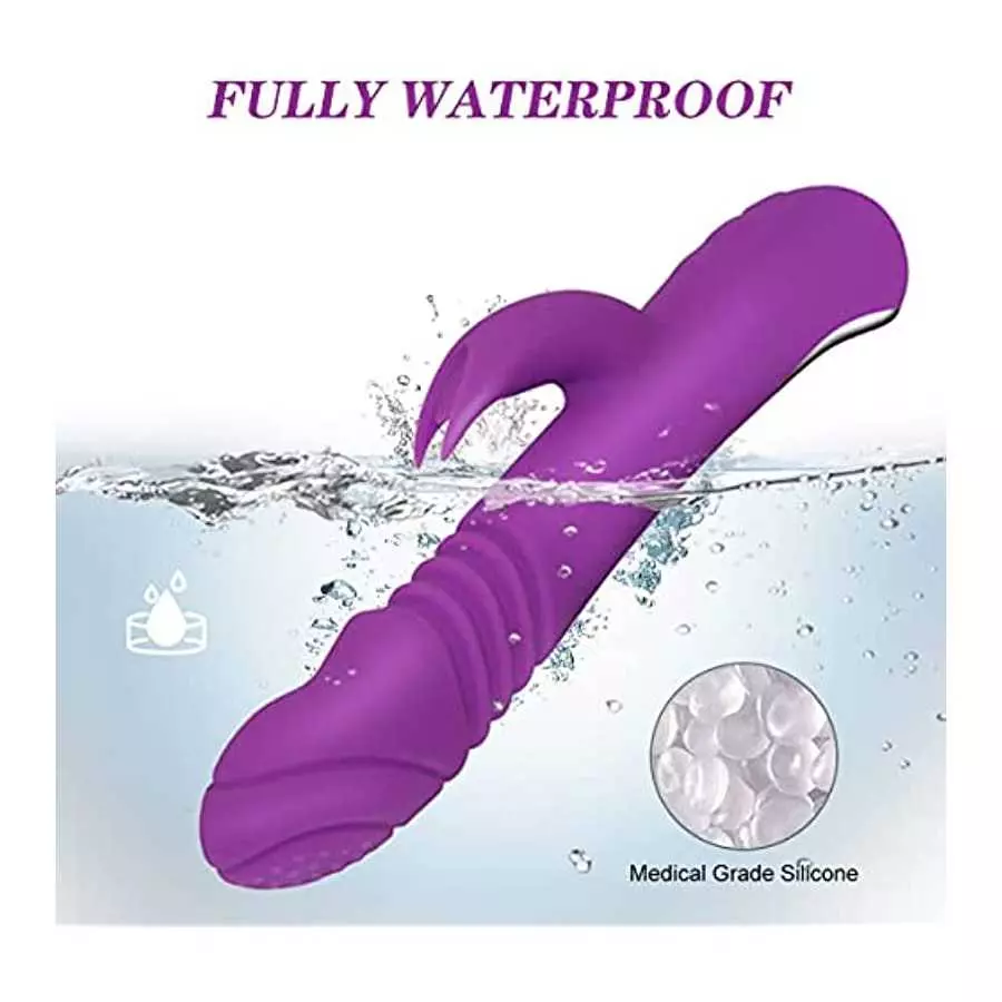luoyipink G Spot Rabbit Vibrator for Women Bunny Ears Clitoris G-spot Stimulation,Waterproof Dildo with 7 Powerful Vibrations Re