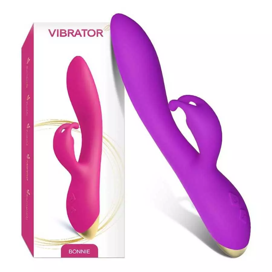 Bonnie Rabbit Vibrator with 360 Flexible Head - 9 Speed G Spot & Thrusting Vibrator with Bunny Ear - Premium Silicone Bunny Toy,