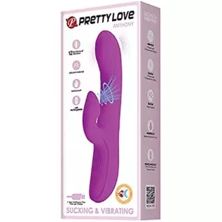 Pretty Love Anthony Sucking & Vibrating Rabbit-Style 12 Functions - Silcone - USB Rechargeable Waterproof Vibrator for Women Pretty Love Anthony Sucking & Vibrating Rabbit-Style 12 Functions - Silcone - USB Rechargeable Waterproof Vibrator for Women