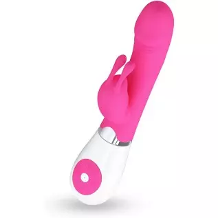 LeLuv Rabbit Vibrator Voice-Sound Activated 30 Modes Smooth Silicone Purple