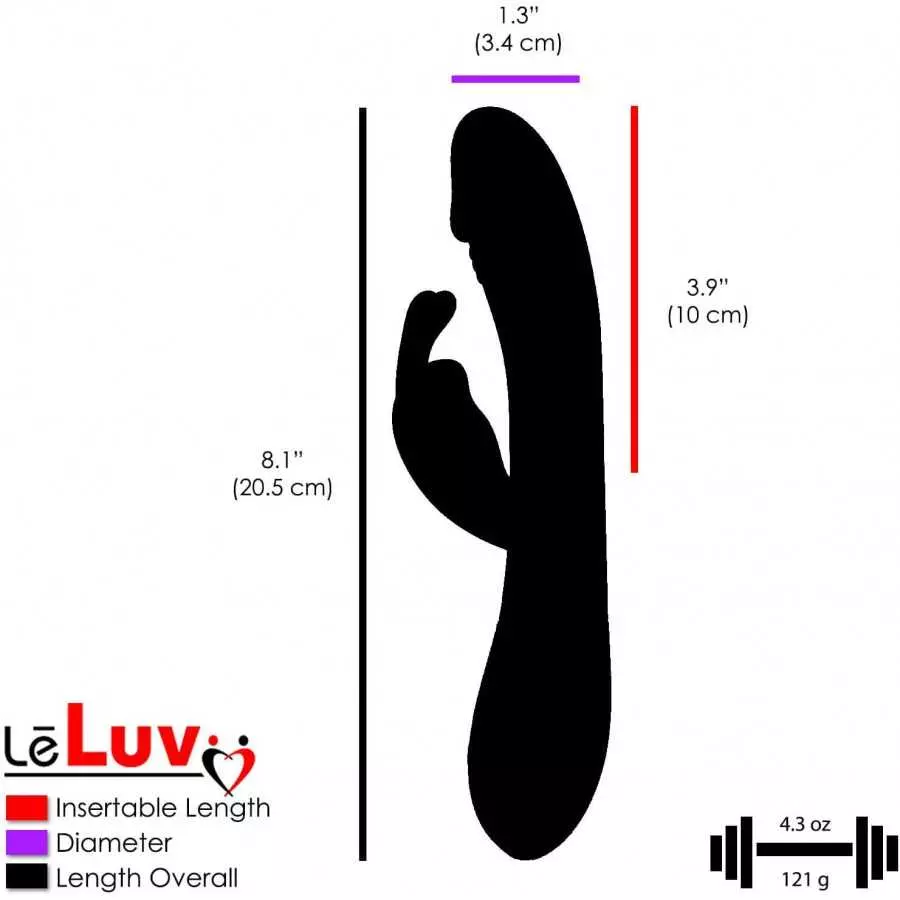 LeLuv Rabbit Vibrator Voice-Sound Activated 30 Modes Smooth Silicone Purple