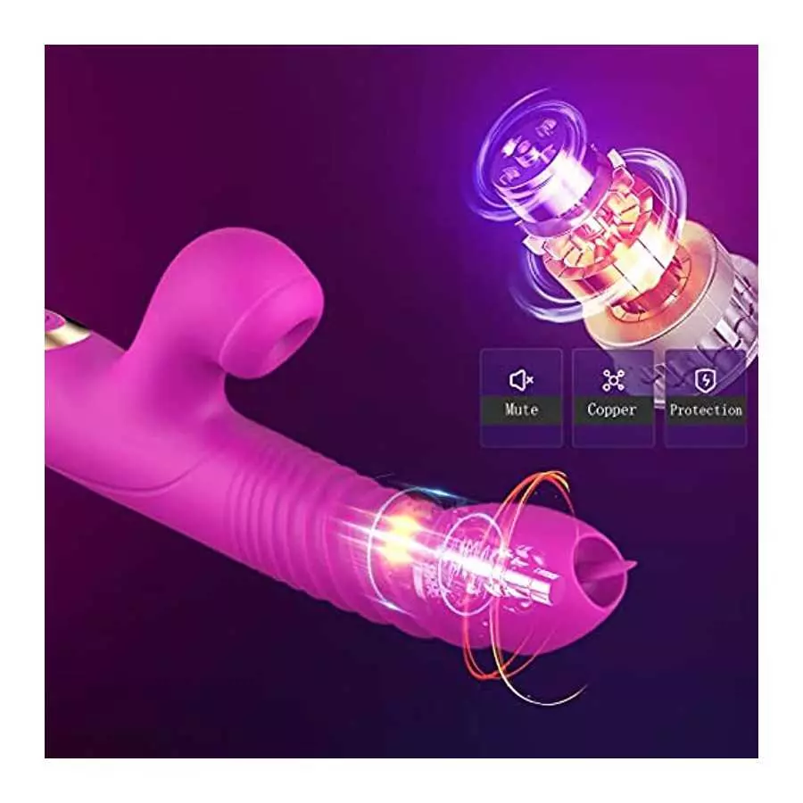 Licking and Sucking Toy Clitorals Toys Telescopic Rose for Women Vibrator Clitoralis Heating Vibrate Swing Training Wand Stimula