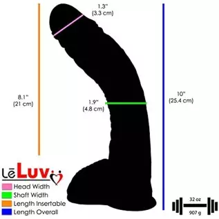 LeLuv Dildo Big Bent 10 Inch Realistic Suction Cup Thick Veiny Curved Chocolate Bundle with Secret Lipstick LeLuv Dildo Big Bent 10 Inch Realistic Suction Cup Thick Veiny Curved Chocolate Bundle with Secret Lipstick
