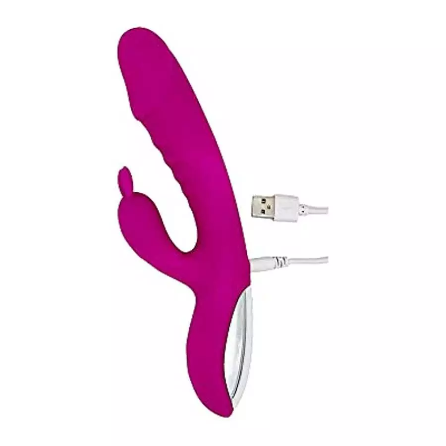 Our Little Secrets Revealed Luxurious Vibrator Rabbit - Heating with Dual Motors - 100% Waterproof - USB Rechargeable, Pink