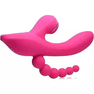 Curve Novelties 80543: Power Bunny Shudders Suction Vibe Red